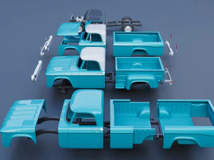 Dodge D100 1967 3D Print Model