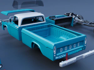 Dodge D100 1967 3D Print Model