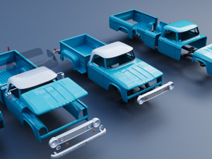 Dodge D100 1967 3D Baskı Modeli