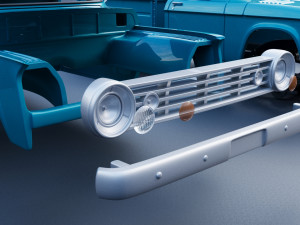 Dodge D100 1967 3D Baskı Modeli
