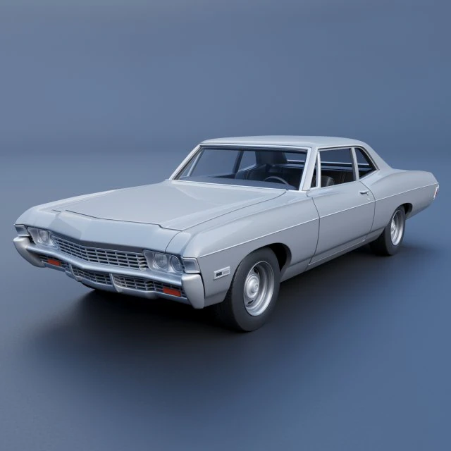 Chevrolet Bel Air 1968 3D Print Model .c4d .max .obj .3ds .fbx .stl .blend