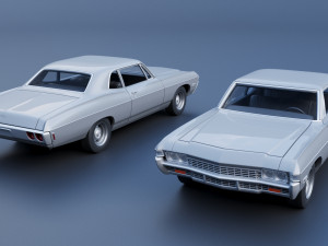 Chevrolet Bel Air 1968 3D Print Model