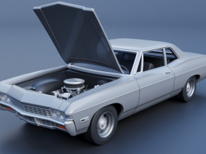 Chevrolet Bel Air 1968 3D Print Model