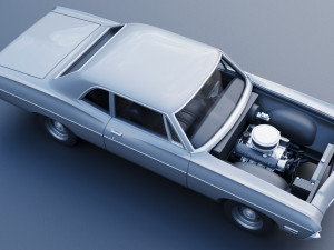 Chevrolet Bel Air 1968 3D Print Model