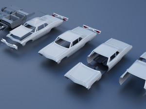 Chevrolet Bel Air 1968 3D Print Model