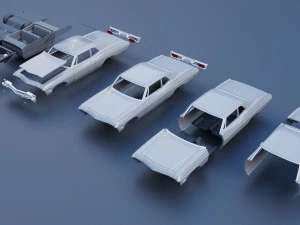 Chevrolet Bel Air 1968 3D Print Model