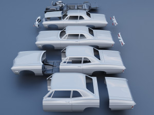 Chevrolet Bel Air 1968 3D Print Model