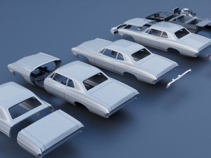 Chevrolet Bel Air 1968 3D Print Model