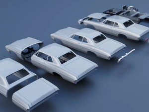 Chevrolet Bel Air 1968 3D Print Model