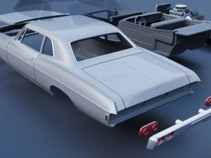 Chevrolet Bel Air 1968 3D Print Model