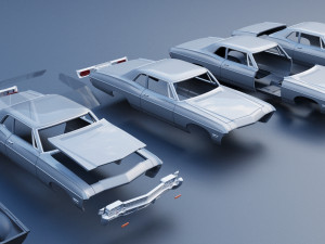Chevrolet Bel Air 1968 3D Print Model