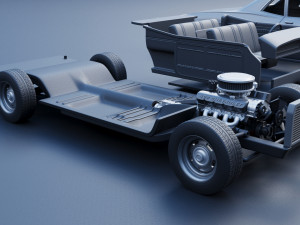 Chevrolet Bel Air 1968 3D Print Model