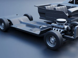 Chevrolet Bel Air 1968 3D Print Model