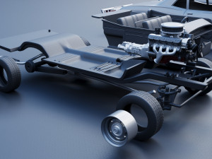 Chevrolet Bel Air 1968 3D Print Model