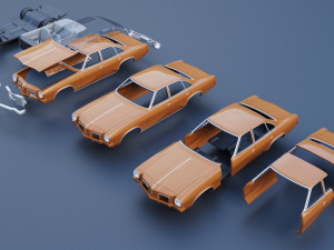 Oldsmobile Cutlass Salon 1973 3D printmodel