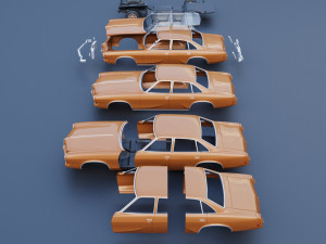 Oldsmobile Cutlass Salon 1973 3D printmodel