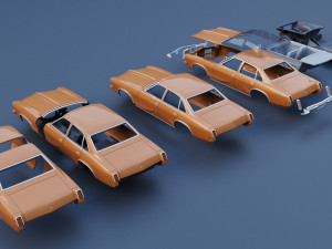 Oldsmobile Cutlass Salon 1973 3D printmodel