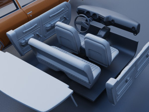 Oldsmobile Cutlass Salon 1973 3D printmodel