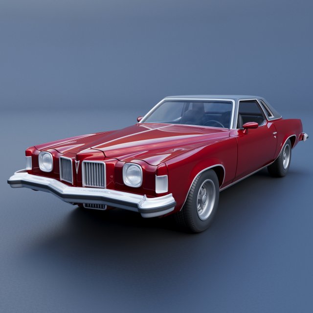 Pontiac Grand Prix 1973 3Dプリントモデル .c4d .max .obj .3ds .fbx .stl .blend 