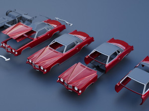 Pontiac Grand Prix 1973 3Dプリントモデル