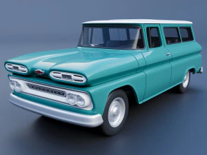 Chevrolet suburbana 1961 Modello di stampa 3D