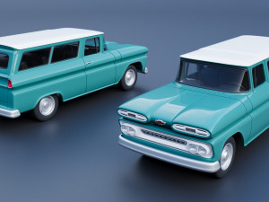 Chevrolet Suburban 1961 3D 打印模型