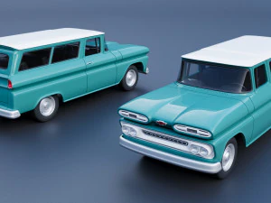 Chevrolet Suburban 1961 3D Print Model