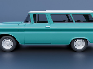Chevrolet Suburban 1961 3D 打印模型