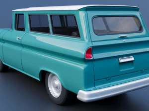Chevrolet Suburban 1961 3D Print Model