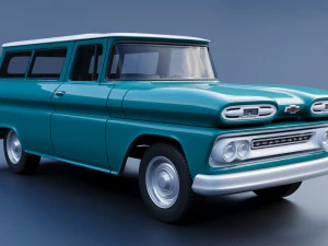 Chevrolet Suburban 1961 3D Print Model