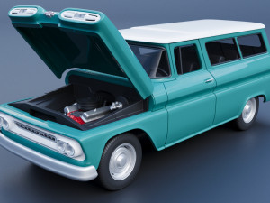 Chevrolet Suburban 1961 3D 打印模型