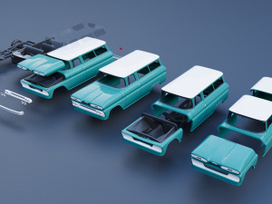 Chevrolet Suburban 1961 3D 打印模型