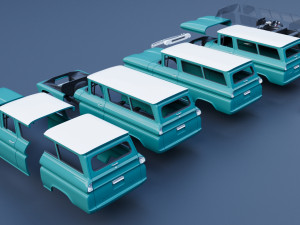 Chevrolet Suburban 1961 3D 打印模型