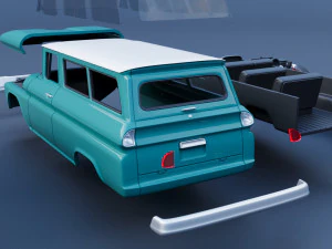 Chevrolet Suburban 1961 3D Print Model