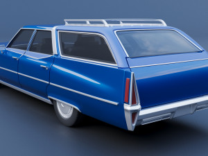 Cadillac Fleetwood Brougham Wagon 1970 3D-Druckmodell