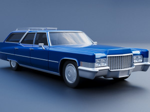 Cadillac Fleetwood Brougham Wagon 1970 3D-Druckmodell