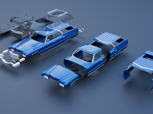 Cadillac Fleetwood Brougham Wagon 1970 3D-Druckmodell
