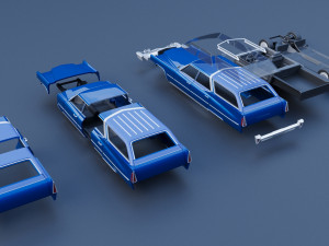 Cadillac Fleetwood Brougham Wagon 1970 3D-Druckmodell