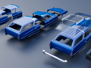 Cadillac Fleetwood Brougham Wagon 1970 3D-Druckmodell