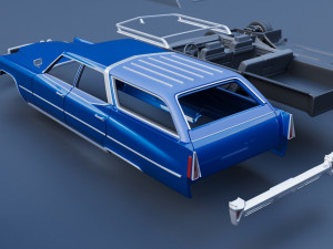 Cadillac Fleetwood Brougham Wagon 1970 3D-Druckmodell