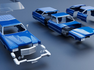 Cadillac Fleetwood Brougham Wagon 1970 3D-Druckmodell