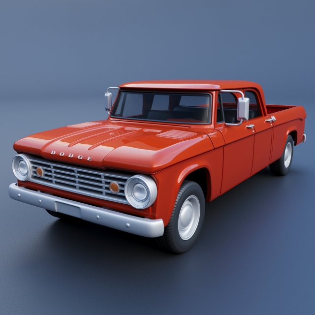 Dodge D200 1967 3D प्रिंट मॉडल .c4d .max .obj .3ds .fbx .stl .blend 