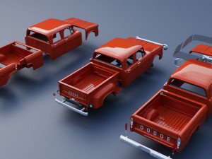 Dodge D200 1967 3D प्रिंट मॉडल