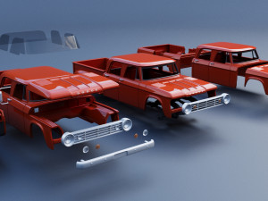 Dodge D200 1967 3D प्रिंट मॉडल