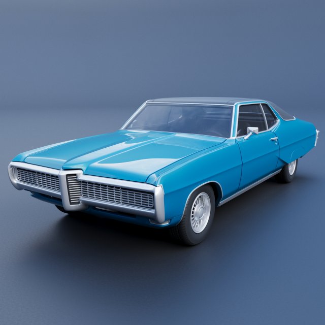 Pontiac Grand Prix 1968 3D-printmodel .c4d .max .obj .3ds .fbx .stl .blend 