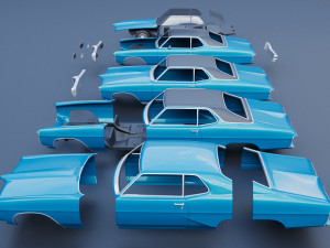 Pontiac Grand Prix 1968 3D-printmodel