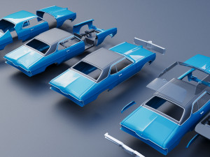 Pontiac Grand Prix 1968 3D-printmodel