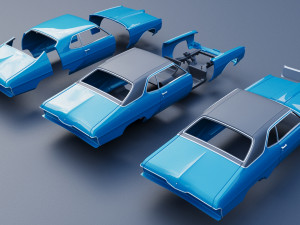Pontiac Grand Prix 1968 3D-printmodel