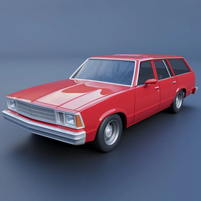 Chevrolet Malibu Wagon 1980 3D Print Model .c4d .max .obj .3ds .fbx .stl .blend 