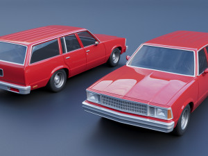 Chevrolet Malibu Wagon 1980 Modèles 3D en vedette